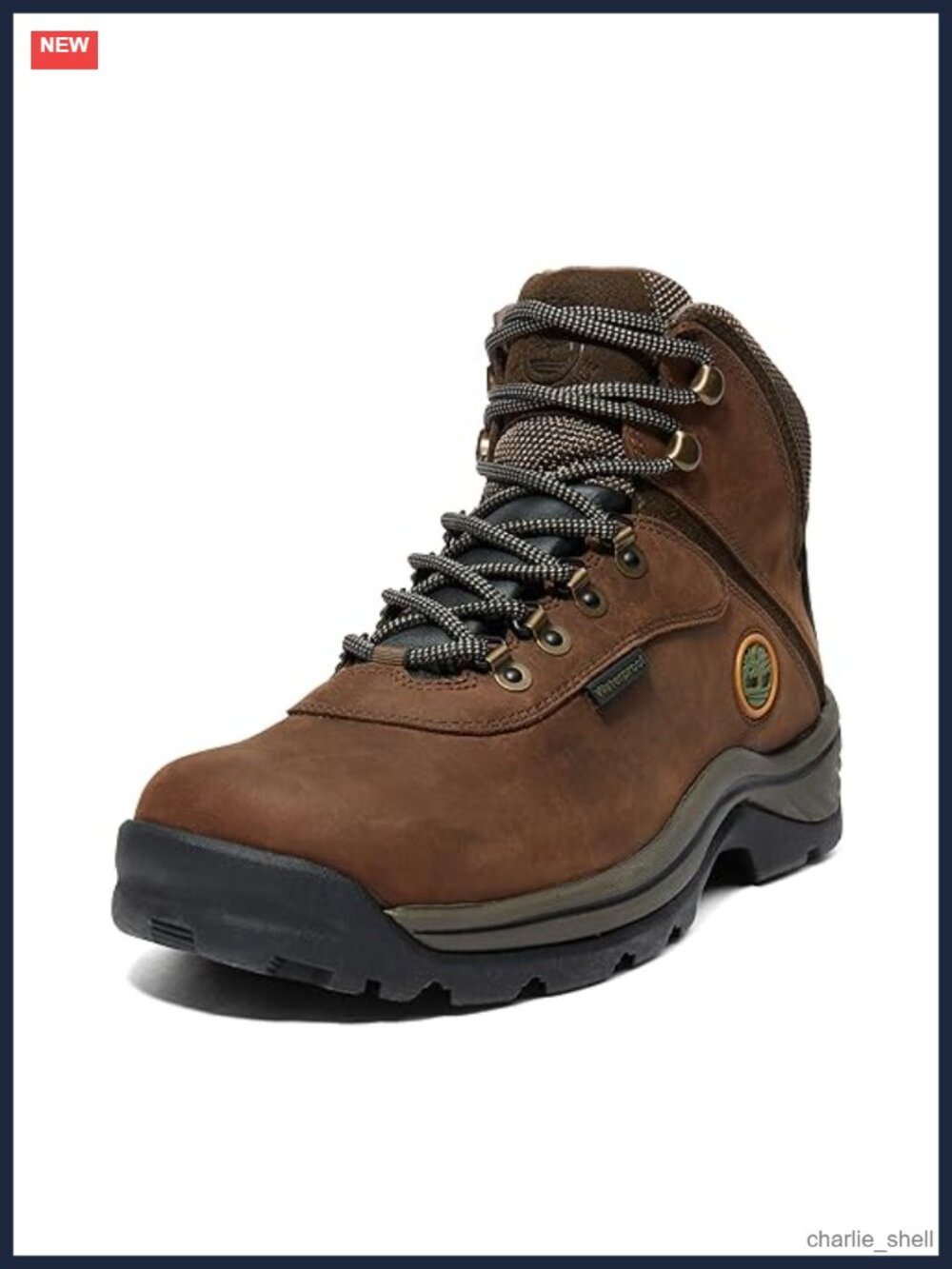 Waterproof Leather Mid Hiking Boots with Rustproof Lace Hardware